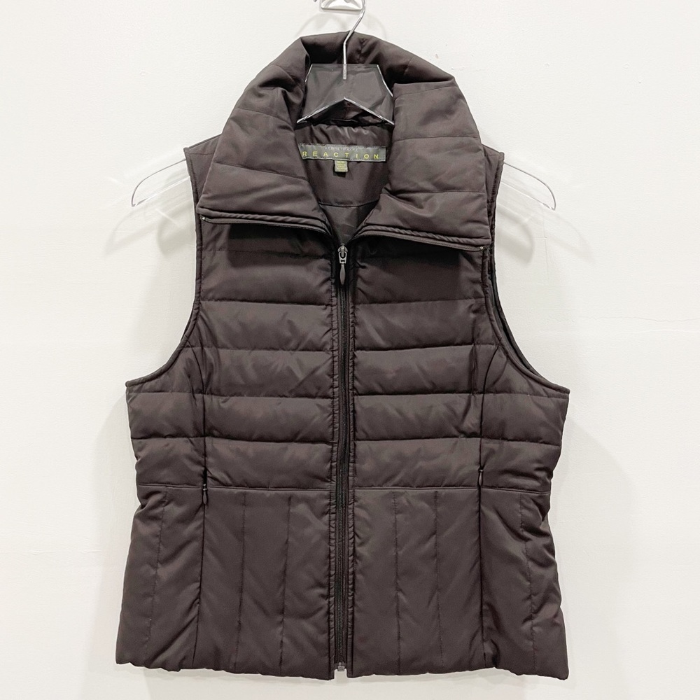 Kenneth Cole Quilted Down Puffer Vest Chocolate M